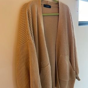 Tan knit cardigan